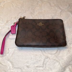 Coach New York Double Zip Wristlet